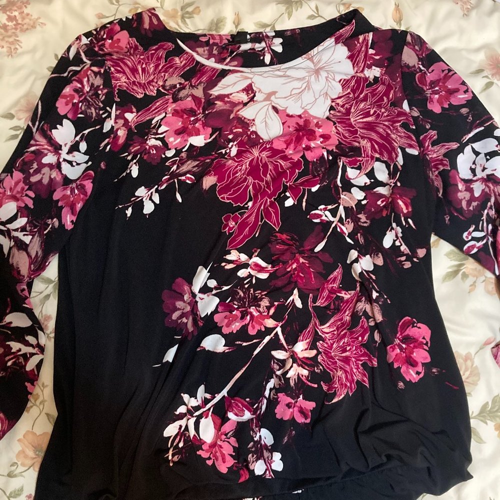 Floral Womens Medium Alfani Blouse